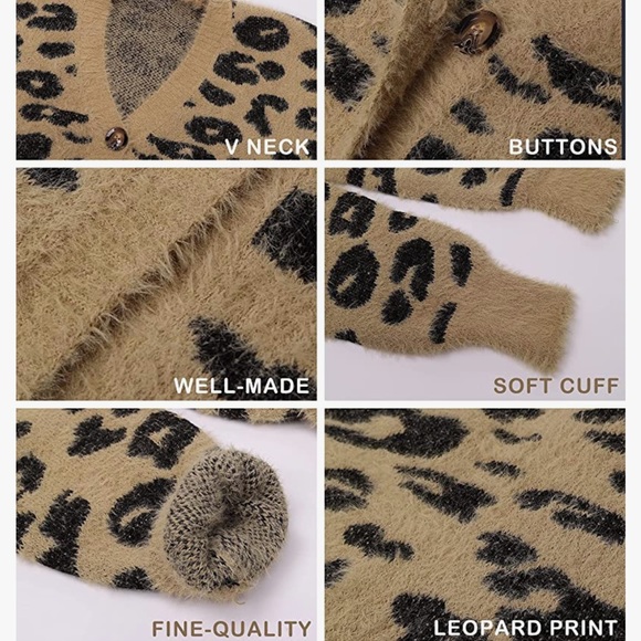 Leopard Button Cardigan - Picture 7 of 7